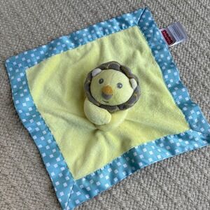 2016 Fisher Price Mattel Plush Lion Baby Security Lovey Blanket 12" X 12"